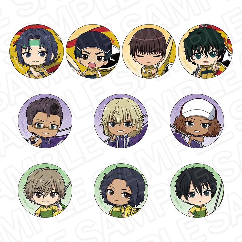 新テニスの王子様_カンバッジ(ランダム) C flag ミニキャラ ver.　【OPP／10個入り】【コンプリートセット】