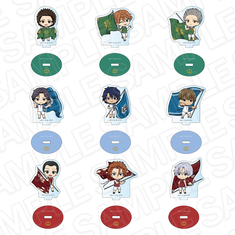 新テニスの王子様_ミニアクリルスタンド(ランダム) B flag ミニキャラ ver.　【OPP／9個入り】【コンプリートセット】