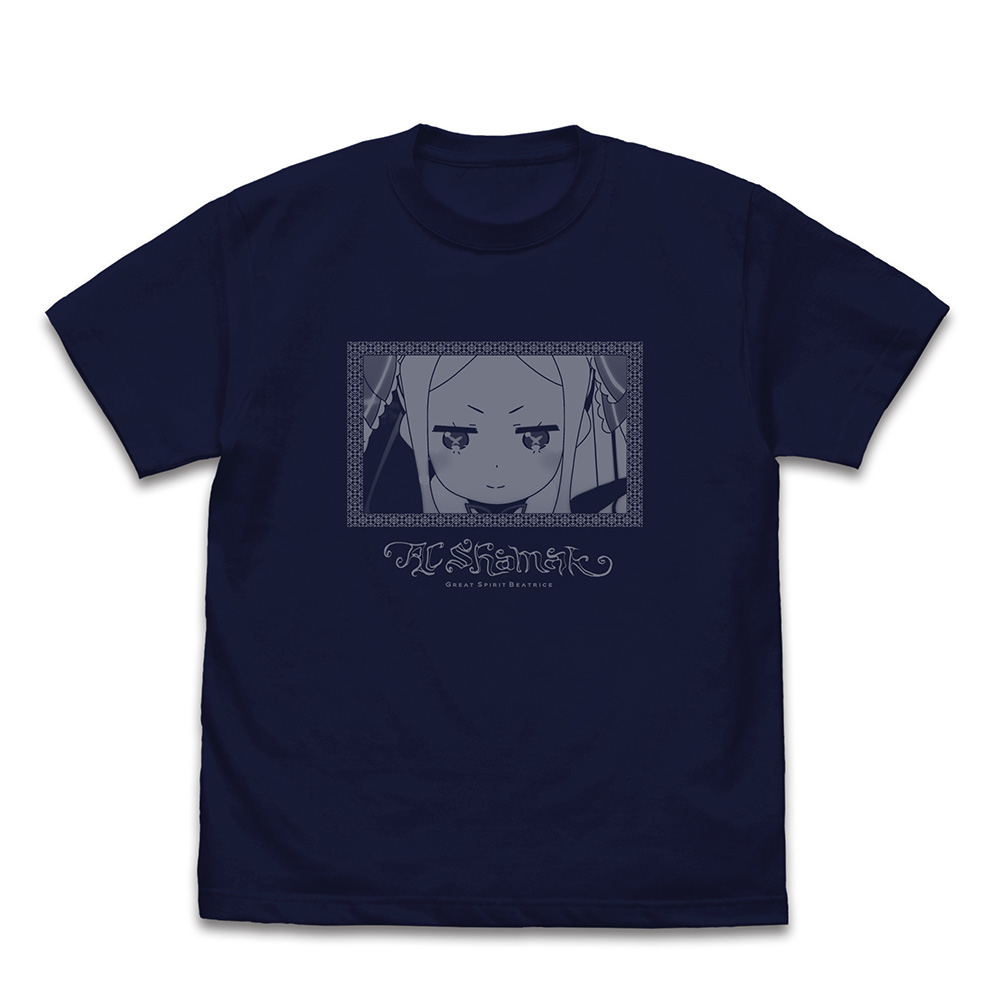 Re:ゼロから始める異世界生活_Sサイズ_ベアトリス「アル・シャマク」 Tシャツ/NAVY
