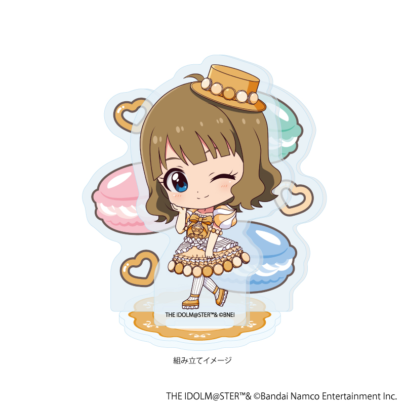 アイドルマスター ミリオンライブ！_アクリルスタンドプレート48/周防 桃子 マカロンドレスver.(ミニキャライラスト)
