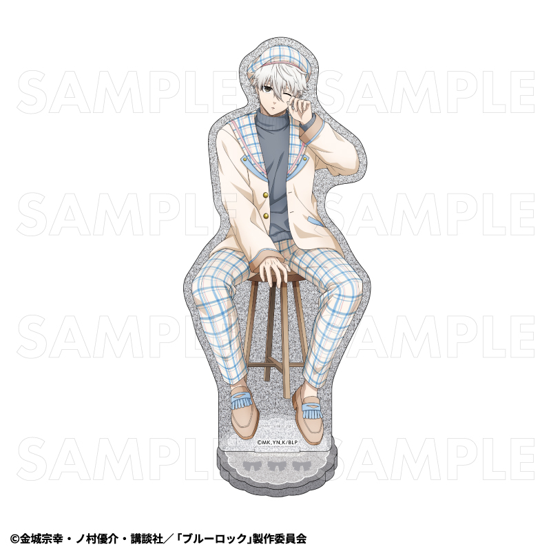 ブルーロック_チェックセーラーStyle グリッターアクリルスタンド 凪誠士郎
