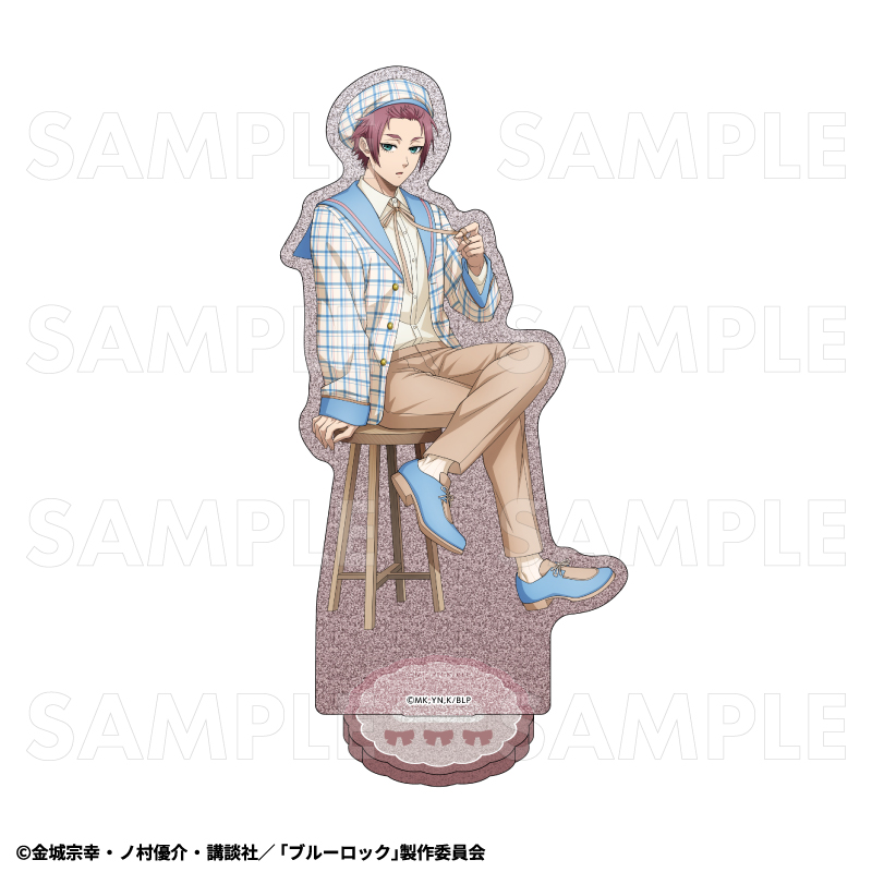 ブルーロック_チェックセーラーStyle グリッターアクリルスタンド 糸師