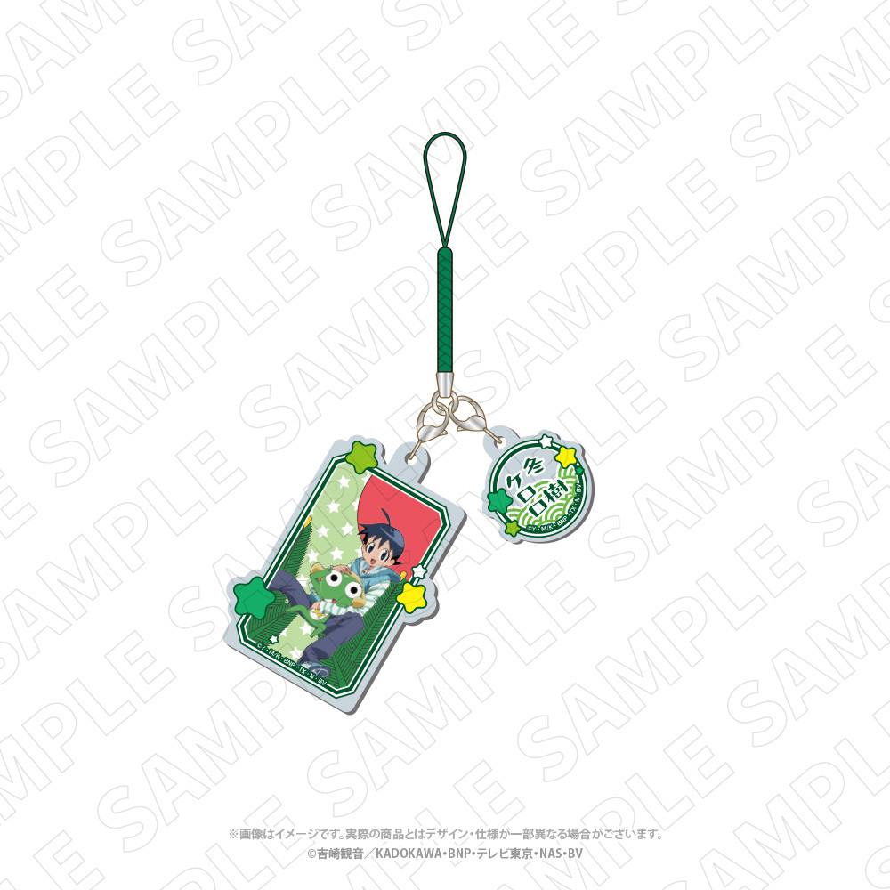 ケロロ軍曹_キャラディショナルトイ　花札柄アクリル根付ストラップ（ケロロ・冬樹）