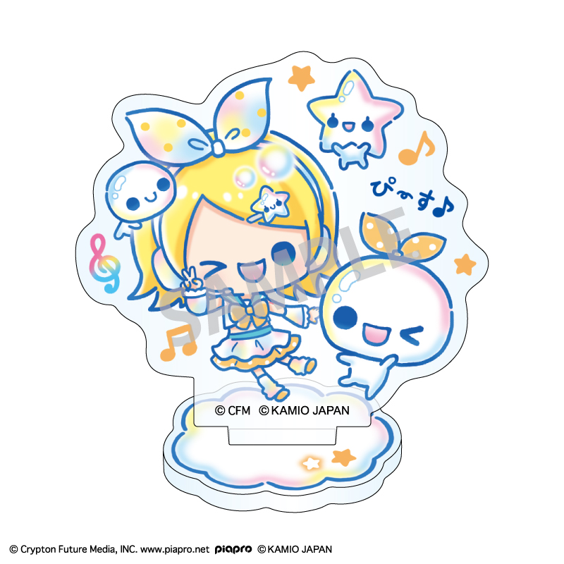 初音ミク×ぷくぷくあわわちゃん_ミニアクリルスタンド　鏡音リン	 