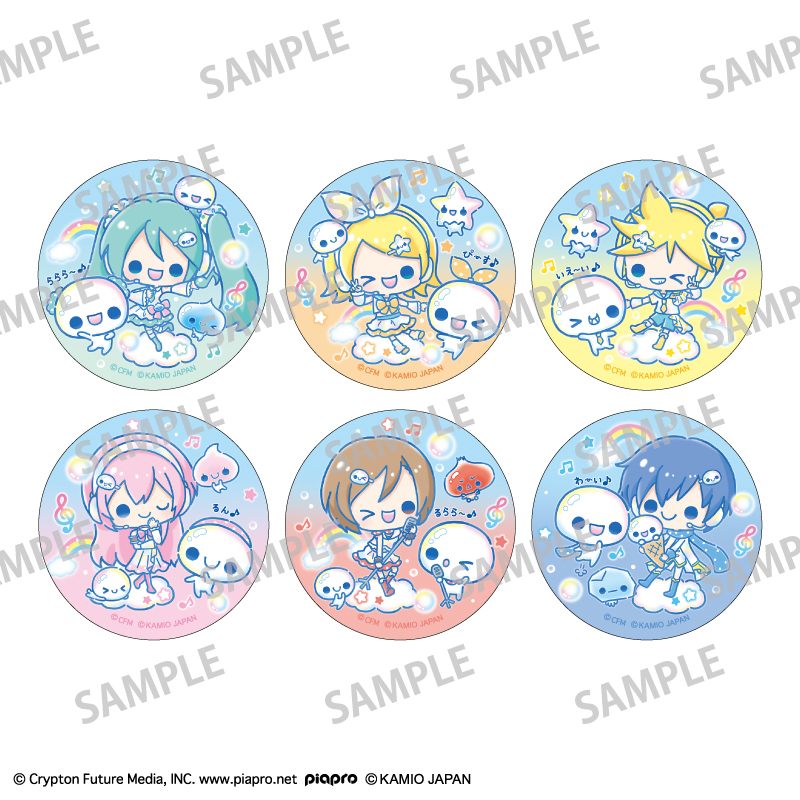 初音ミク×ぷくぷくあわわちゃん_トレーディング缶バッジ 【BOX／6個入り】	 