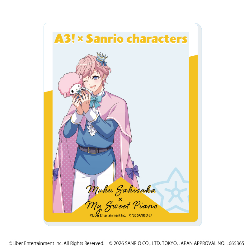 A3!×Sanrio characters_アクリルカード20/向坂 椋×マイスウィートピアノ(コラボイラスト)