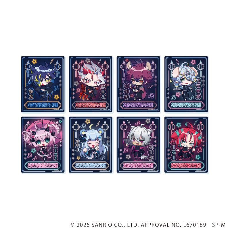 SHOW BY ROCK!!_アクリルカード43/コンプリートセット(全8種)(ミニキャライラスト)【コンプリートセット/8個入り】