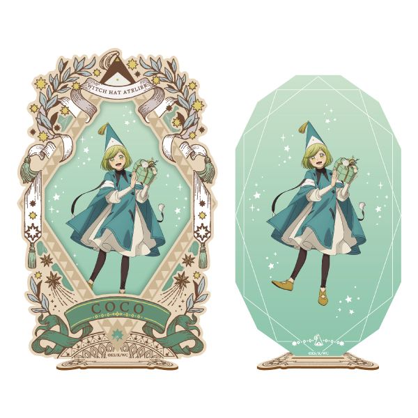 とんがり帽子のアトリエ_ウッドフレーム付きアクリルスタンド 1.ココ