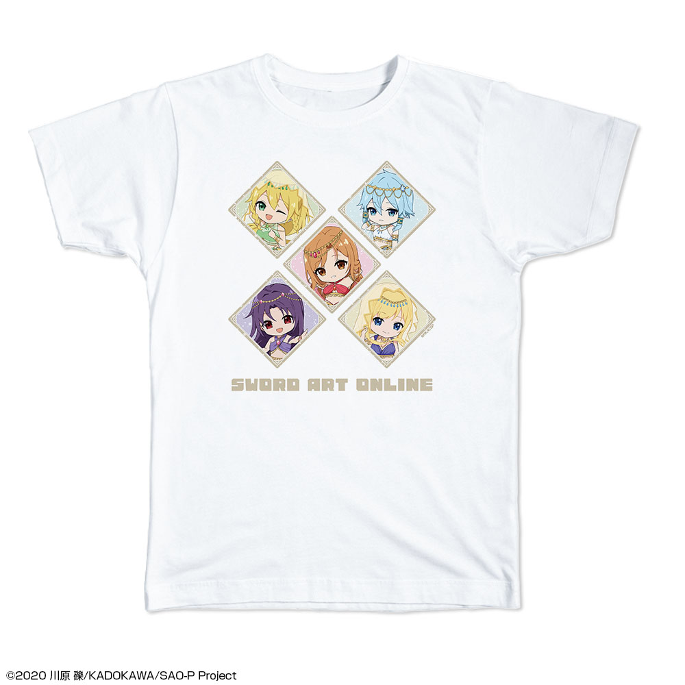 ソードアート・オンライン_XLサイズ_Tシャツ (集合/ちびキャラ踊り子