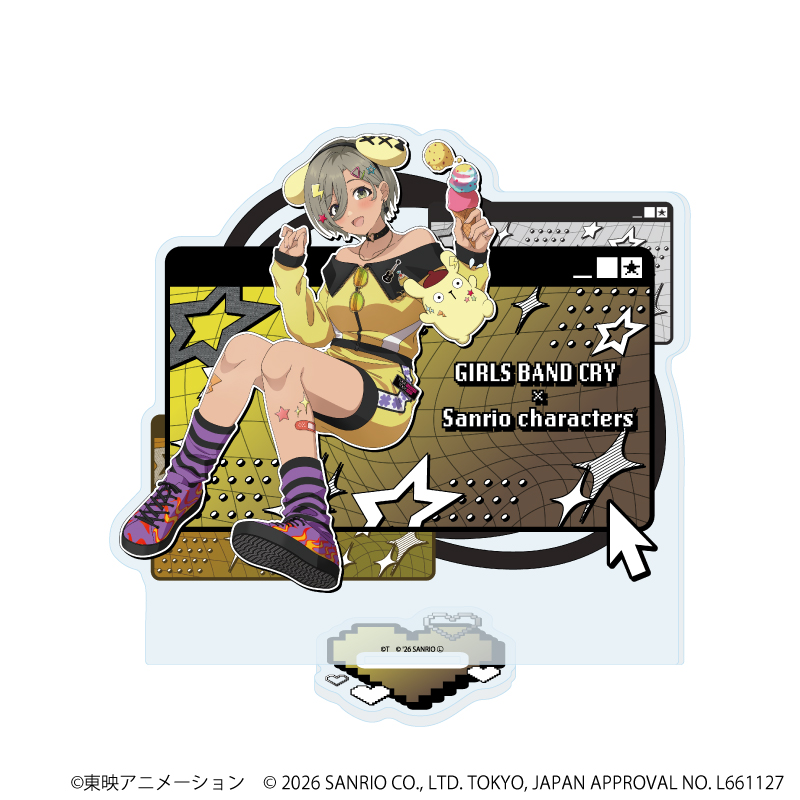 ガールズバンドクライ×サンリオキャラクターズ_アクリルスタンド32/ルパ×ポムポムプリン(コラボイラスト)