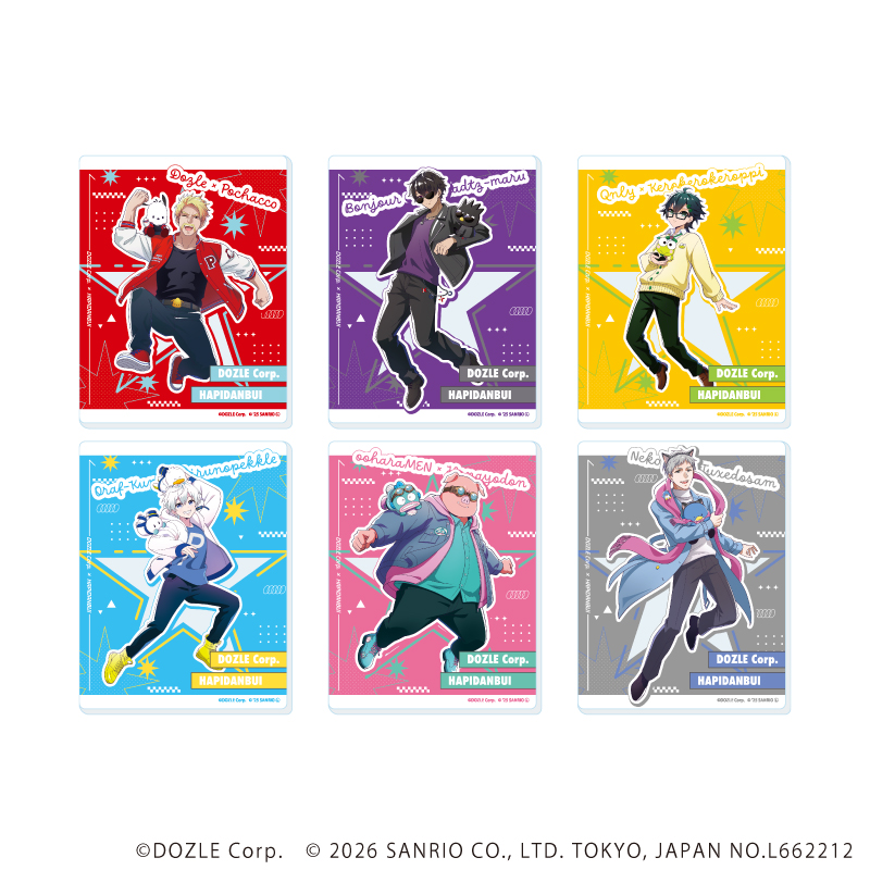 るるたん アクリルスタンド 5種セット コンプリート ドズル社×はぴだんぶい_アクリルカード01/コンプリートセット(全6種