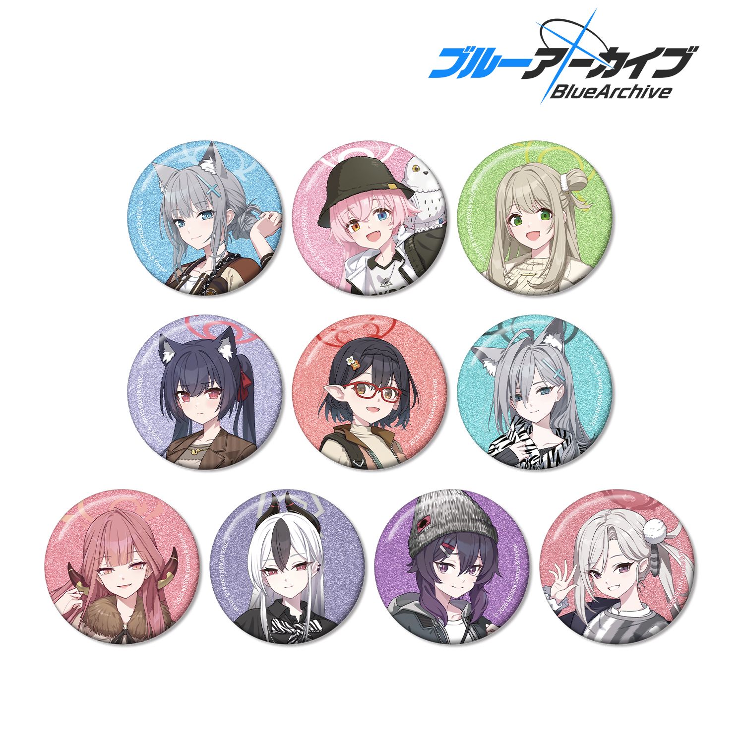ブルーアーカイブ_トレーディンググリッター缶バッジ(単位