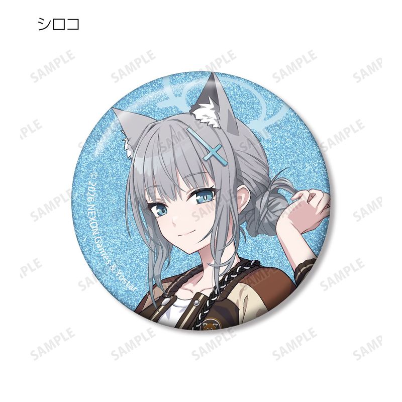 ブルアカ ブルーアーカイブ 砂狼シロコ 缶バッジ 10個 ブルーアーカイブ_トレーディンググリッター缶バッジ(単位