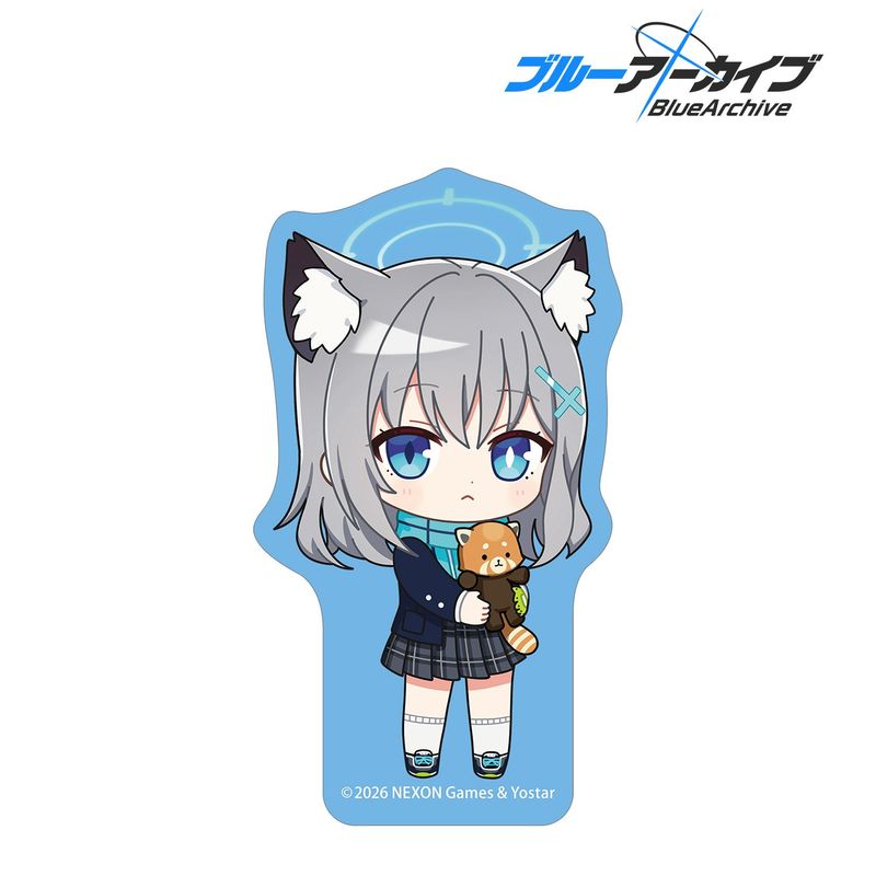 ブルーアーカイブ_シロコ ちびキャラ ダイカットステッカー | ブルー