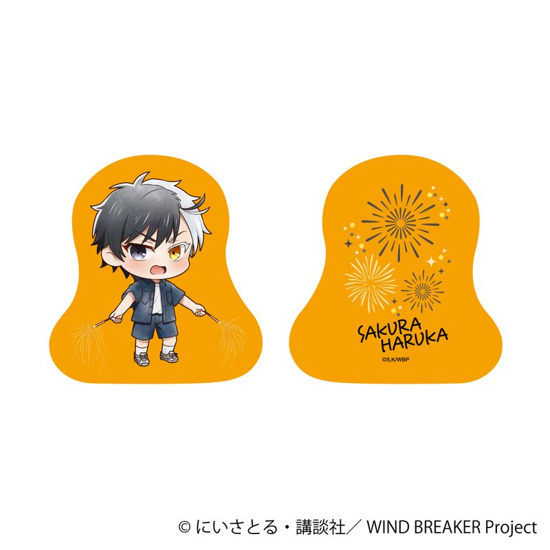 【未開封】くじメイト WIND BREAKER 桜遥 フェイスクッション WIND BREAKER_ダイカットクッション／桜 遥 花火 | WIND BREAKER