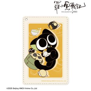 羅小黒戦記_描き下ろしイラスト シャオヘイ（猫） A 飲茶ver. 1ポケットパスケース