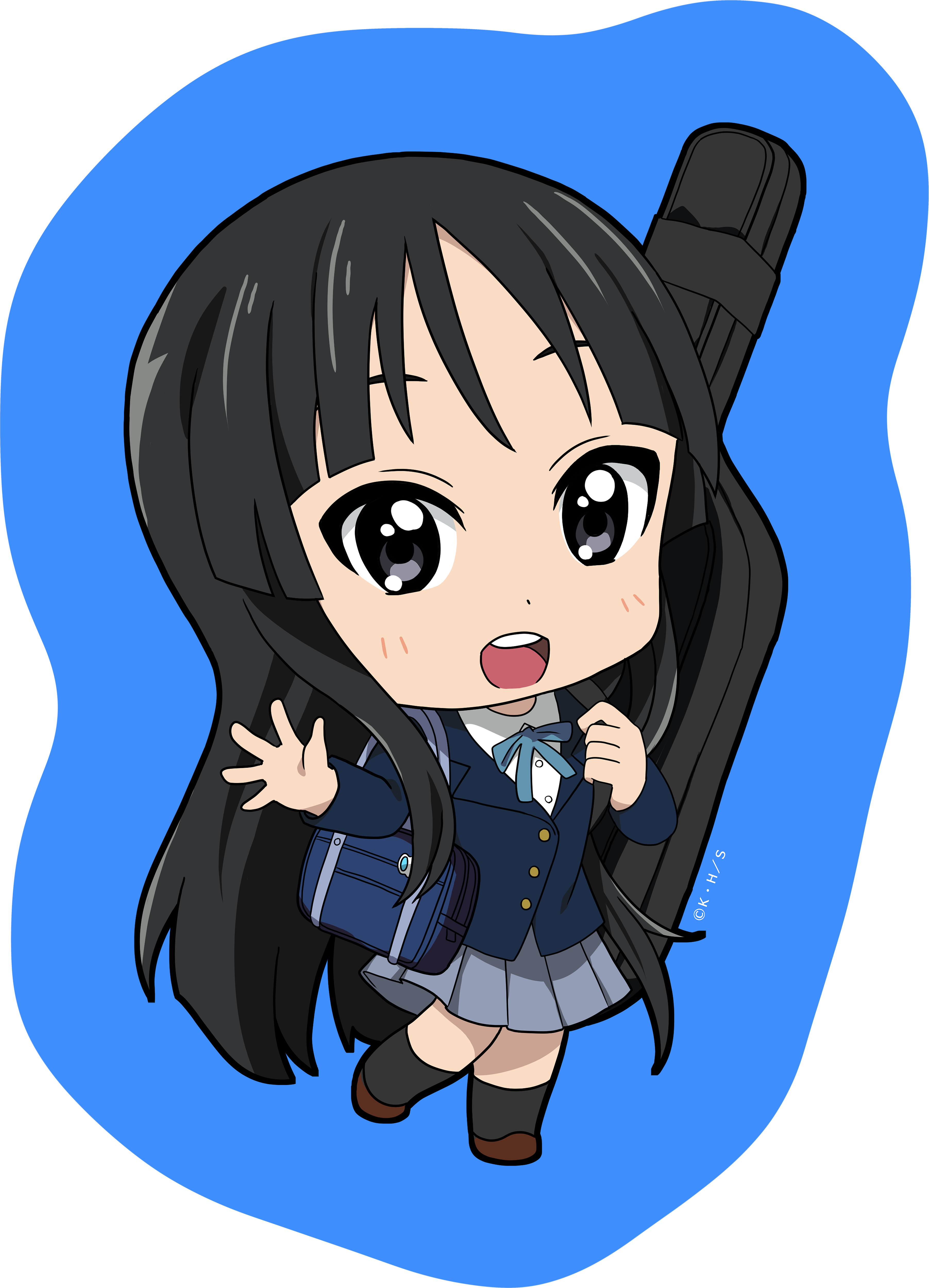 けいおん！_【描き起こし】ダイカットブランケット 澪 | けいおん