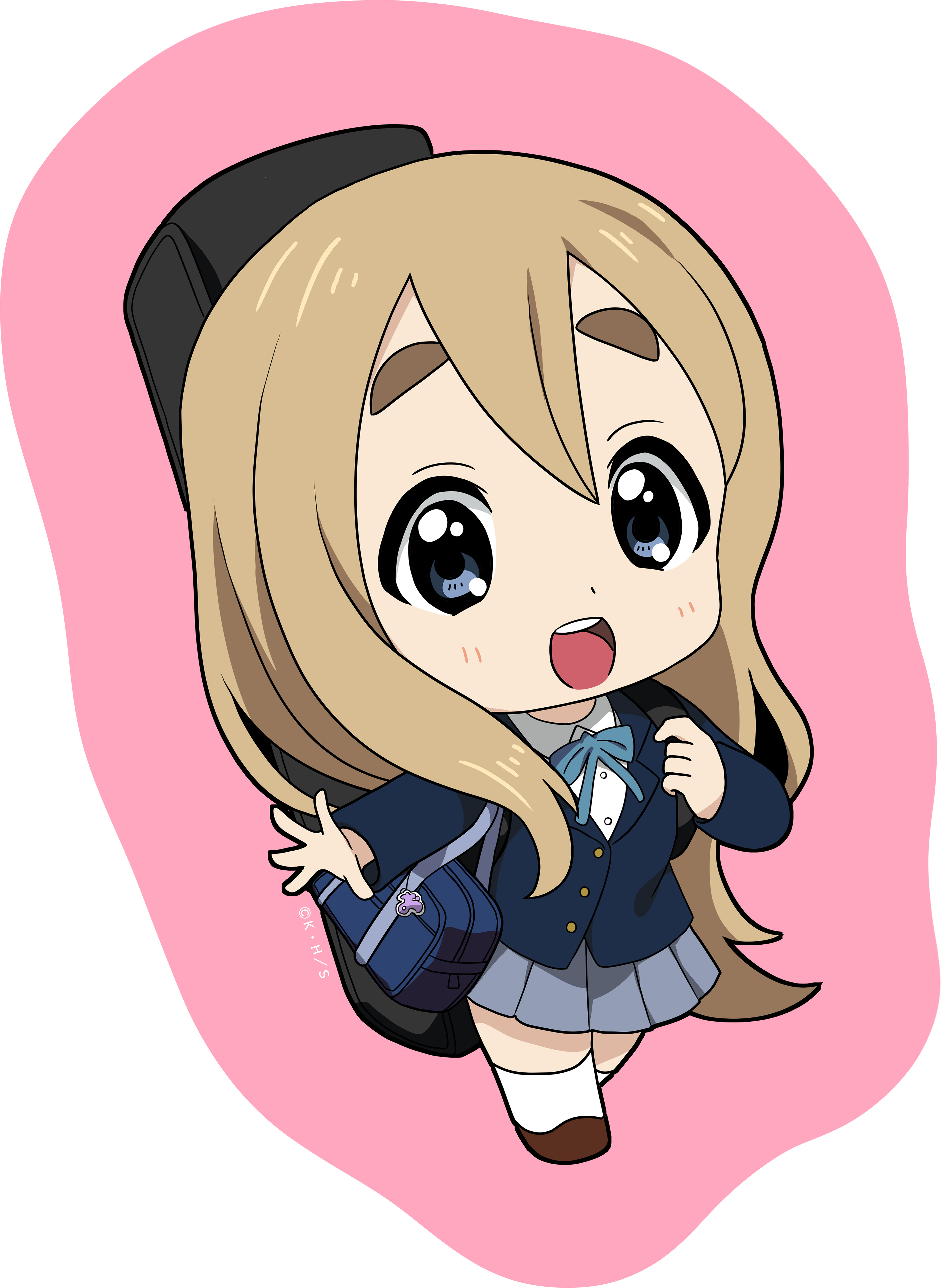 けいおん！_【描き起こし】ダイカットブランケット 紬 | けいおん