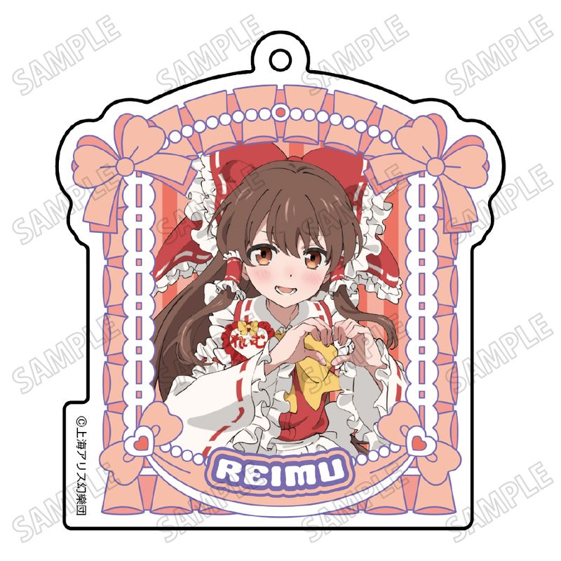 東方Project アリス　霊夢　クリアファイル　アクリルキーホルダー　まとめ売 東方Project_描き下ろしアクリルキーホルダー【メイドver.】(1)博麗
