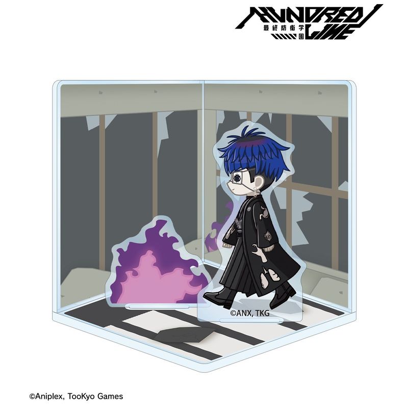 HUNDRED LINE -最終防衛学園-_面影歪 ちびとこ キューブ型ジオラマ風