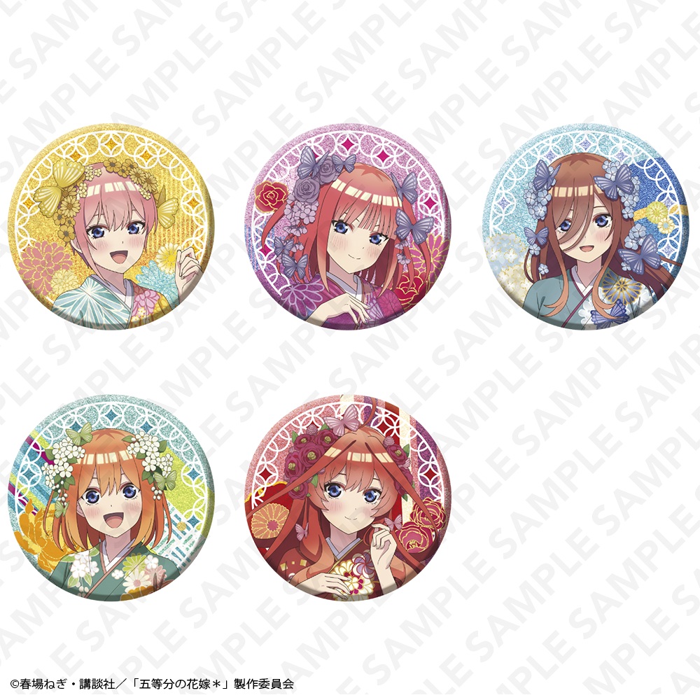 五等分の花嫁*_トレーディンググリッター100mm缶バッジ 【コンプリート