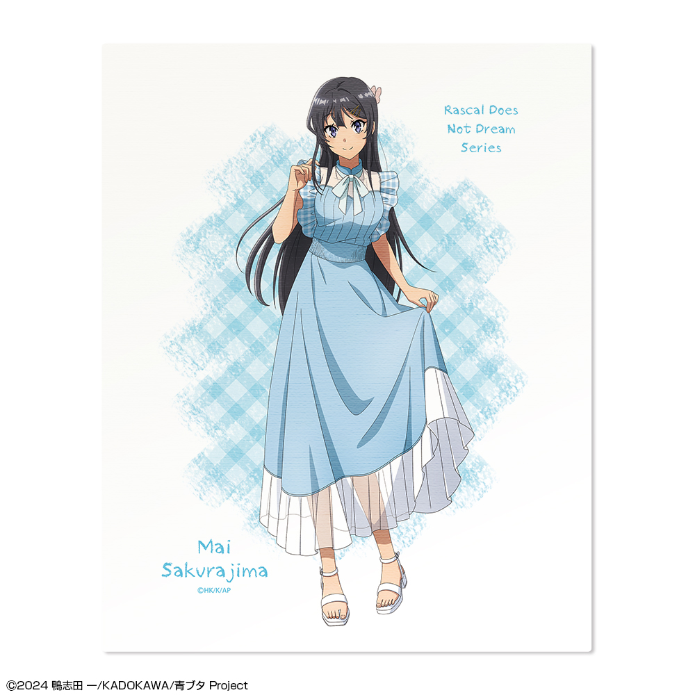 青春ブタ野郎シリーズ サマーチェックver. 等身大タペストリー 桜島麻衣 青春ブタ野郎シリーズ _キャンバスアート デザイン01(桜島麻衣/サマー