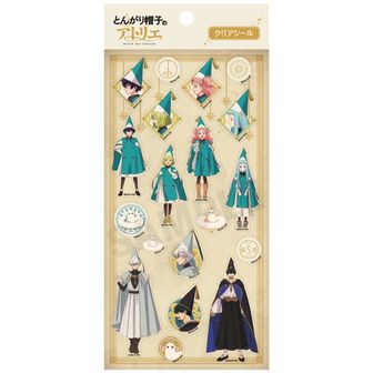 とんがり帽子のアトリエ_モチーフ柄 クリアマルチケース | とんがり