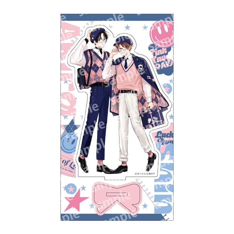 みなと商事ランドリー ドラマ アクリルスタンド シンみな みなと商事コインランドリー_アクリルスタンド PINK/NAVY TRAD. CLUB