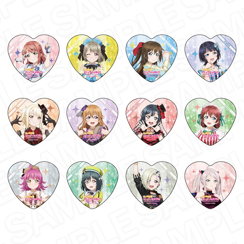 天王寺璃奈　4th ライブ缶バッジ L!L!L! ラブライブ　虹ヶ咲 ラブライブ!虹ヶ咲学園スクールアイドル同好会_ハート型カンバッジ 4th