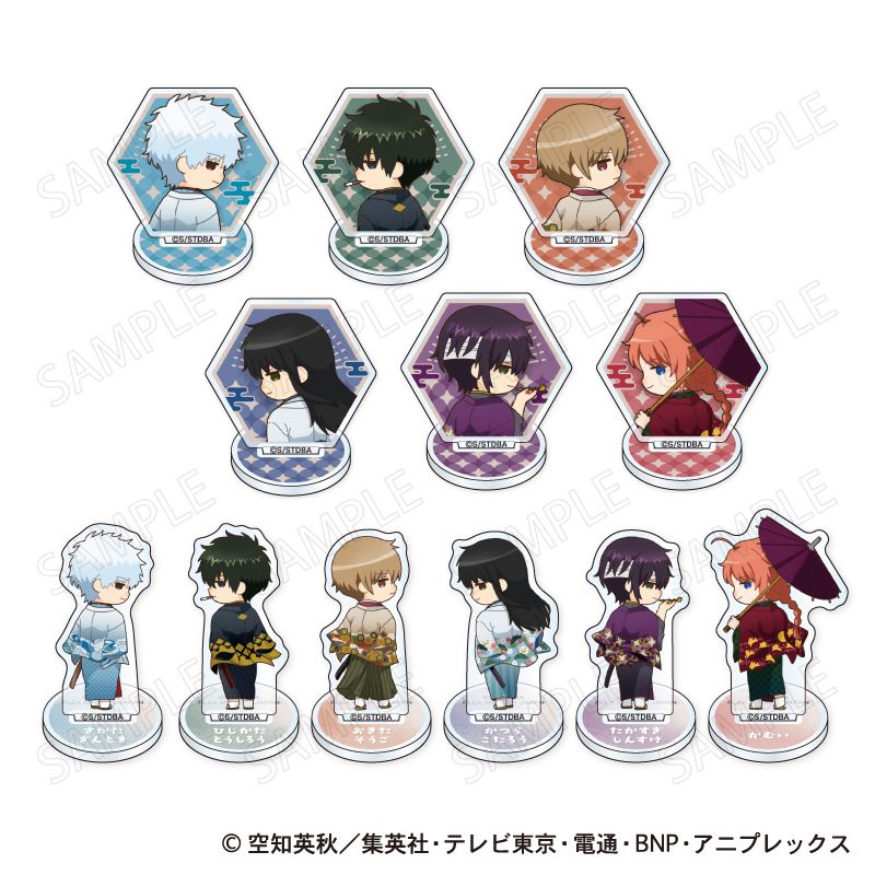 銀魂_ミニアクリルスタンド 和装×振り向き デフォルメ Ver. 【BOX／12
