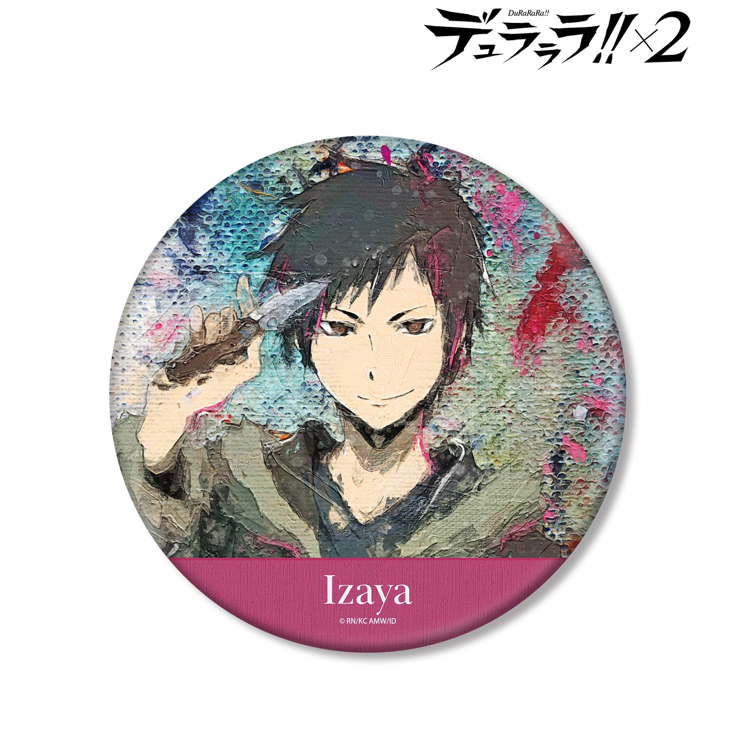 デュラララ!!×2_折原臨也 grunge CANVAS BIG缶バッジ ver.A