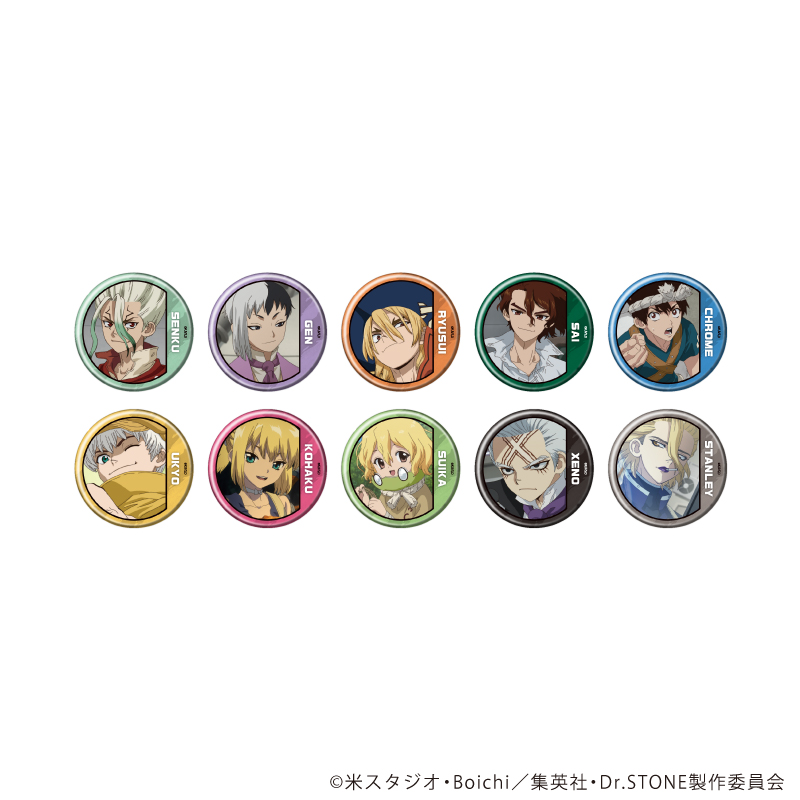Dr.STONE_缶バッジ43/コンプリートセット(全10種)(場面写イラスト