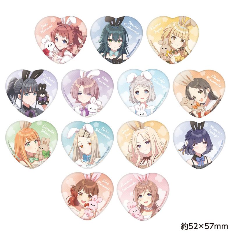学園アイドルマスター　Lady Rabbit ホログラム缶バッジ　藤田ことね 学園アイドルマスター_トレーディングハート缶バッジ Lady Rabbit