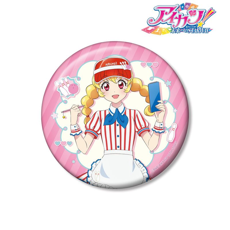 アイカツ ラウンドワン 星宮いちご 缶バッジ アイカツ！ 10th STORY ～未来へのSTARWAY～_描き下ろし 星宮いちご