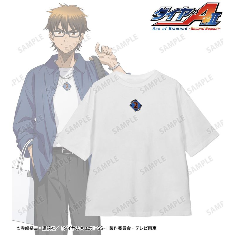 ダイヤのA 私服・野球観戦ver. 着用BIGシルエットTシャツ 御幸 L ダイヤのA actⅡ -Second Season-_サイズ/M_描き下ろし 御幸一也 私服