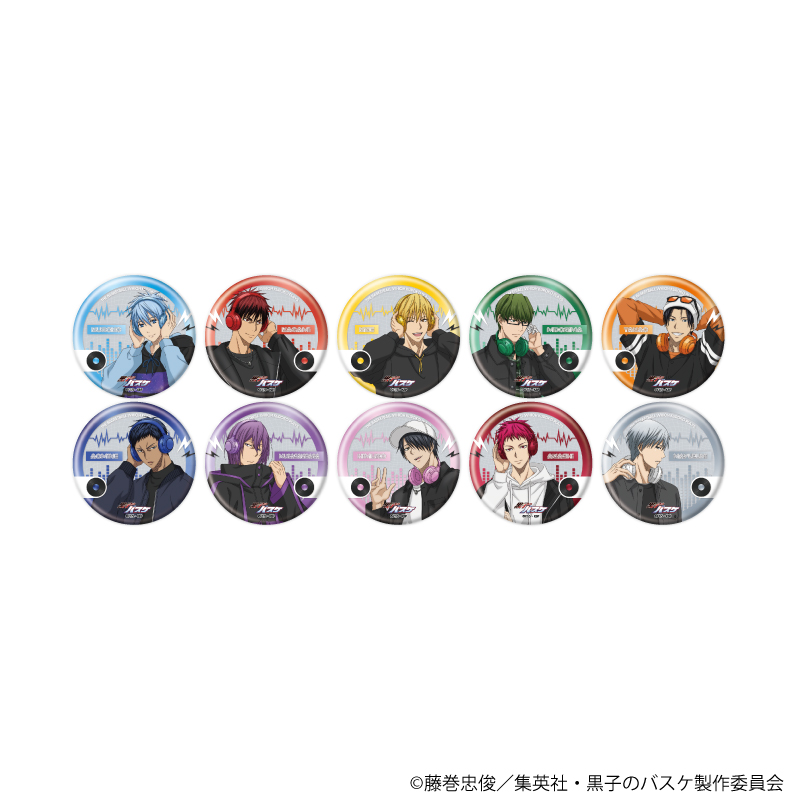 黒子のバスケ_缶バッジ37/ヘッドフォンver. コンプリートセット(全10種