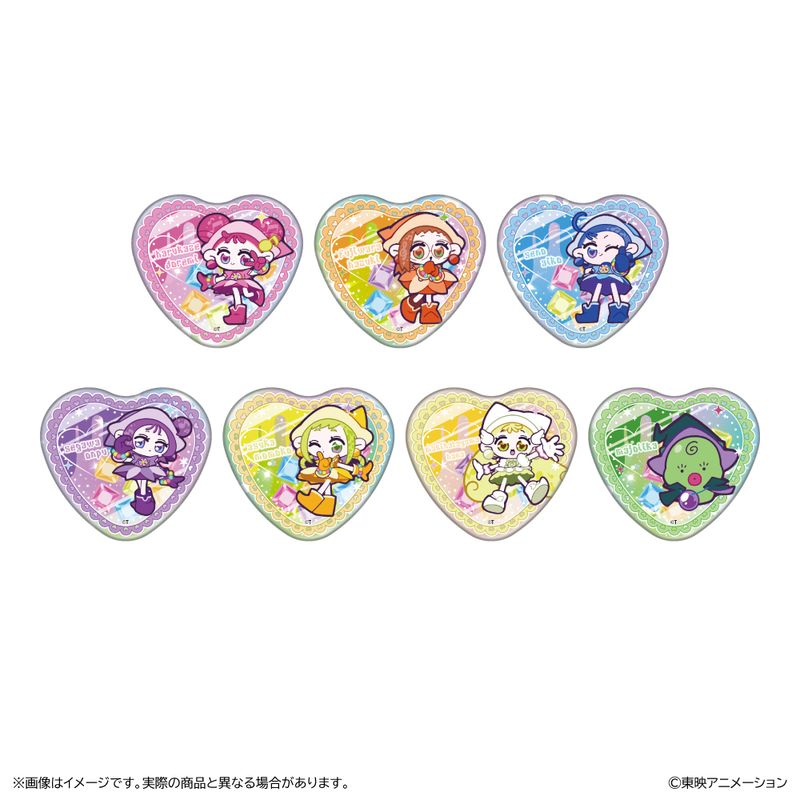 おジャ魔女どれみにょん_トレーディングハート型缶バッジ 【BOX／7個