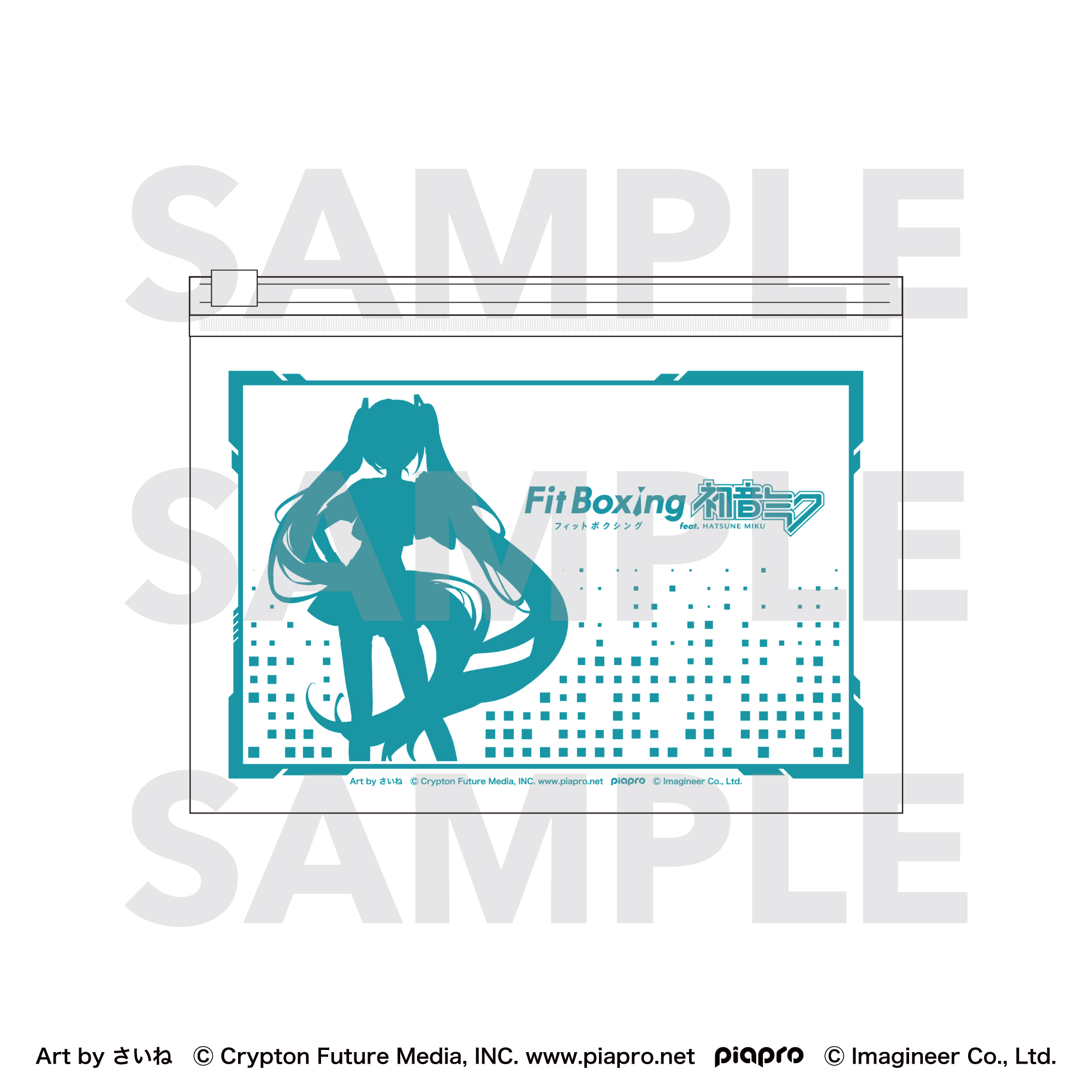 初音ミク_Fit Boxing feat. 初音ミク Art by さいね クリアポーチ 初音