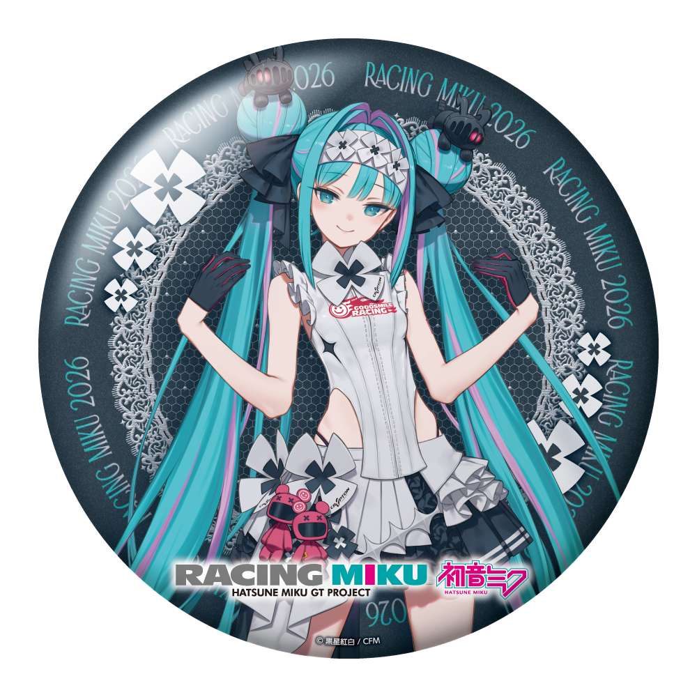 初音ミク GTプロジェクト_レーシングミク 2026 カフェVer. BIG缶バッジ