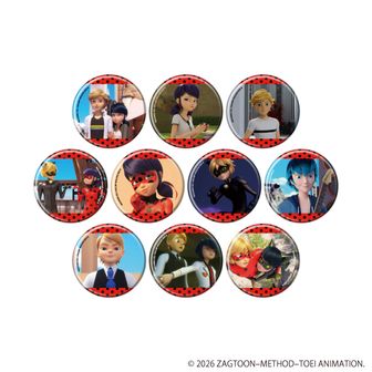 ミラキュラス レディバグ&シャノワール_缶バッジ10/コンプリートセット
