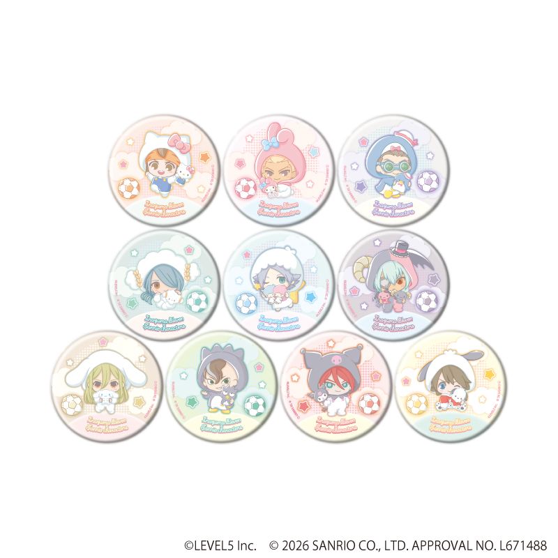 イナズマイレブン×サンリオキャラクターズ_缶バッジ07/コンプリート
