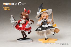 東方Project_Reverse 手のひら精霊 東方Project 博麗霊夢＆霧雨魔理沙 完成品フィギュア