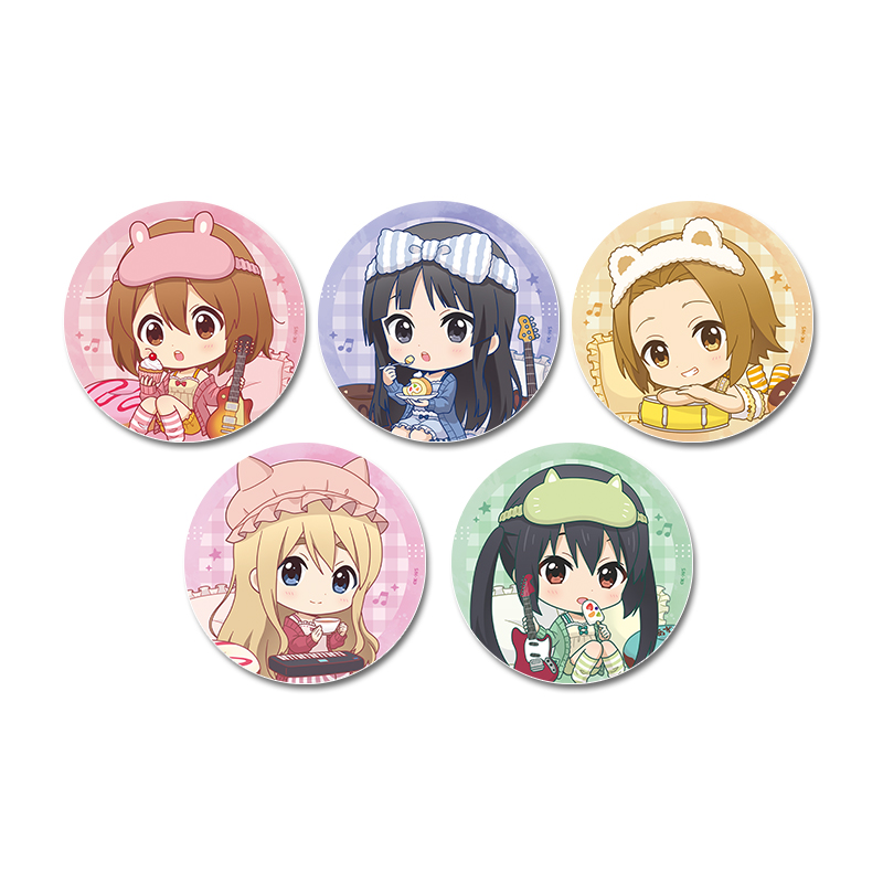 けいおん！_ぷちちょこトレーディング缶バッジ パジャマver. 【BOX／5