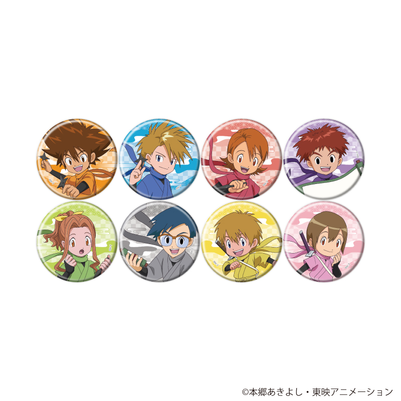 デジモンアドベンチャー_缶バッジ09/忍者ver. コンプリートセット(全8