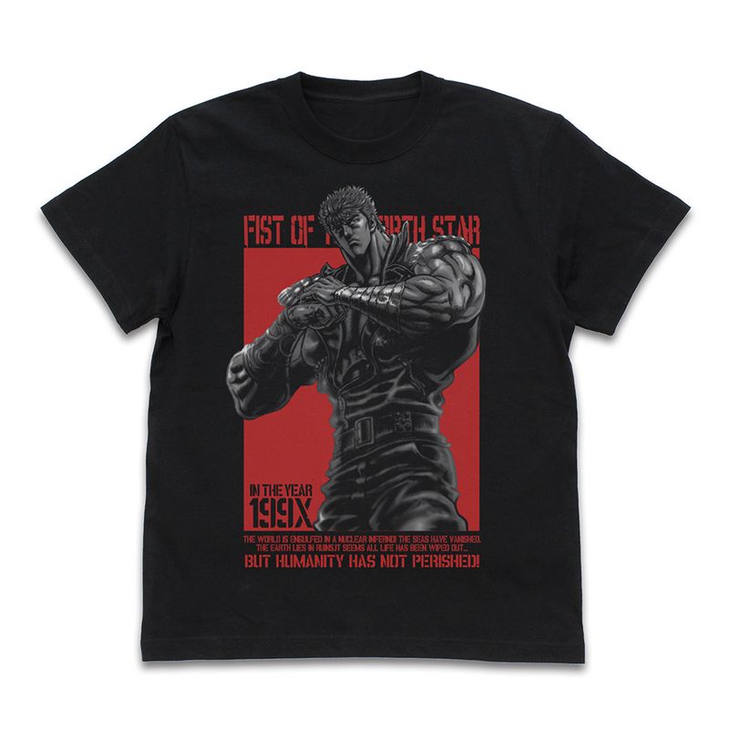 北斗の拳 Tシャツ ブラック FREE SIZE 北斗の拳 -FIST OF THE NORTH STAR-_サイズS_Tシャツ/BLACK | 北斗の拳