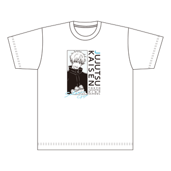 GiGO限定 呪術廻戦 五条悟 5点セット ケース 缶バッジ Tシャツ 呪術廻戦 5周年_XLサイズ_描き下ろしTシャツ GiGOコラボ2026ver.／五条