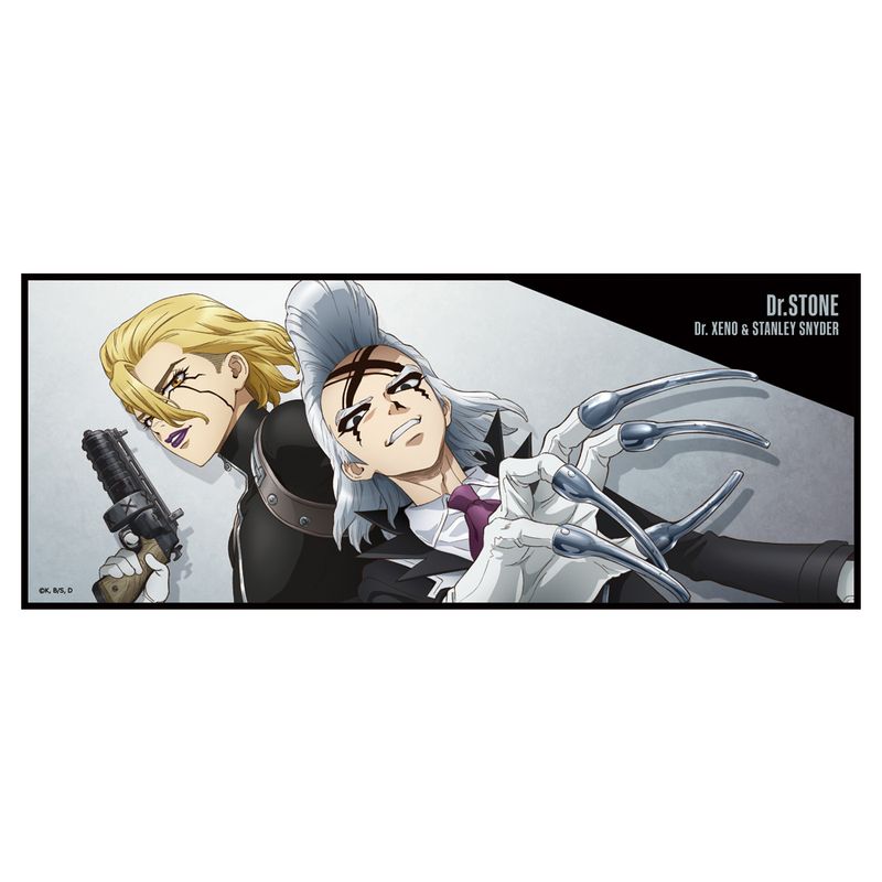 Dr.STONE_缶バッジ付ハイブリッドタオル ゼノ&スタンリー | Dr.STONE