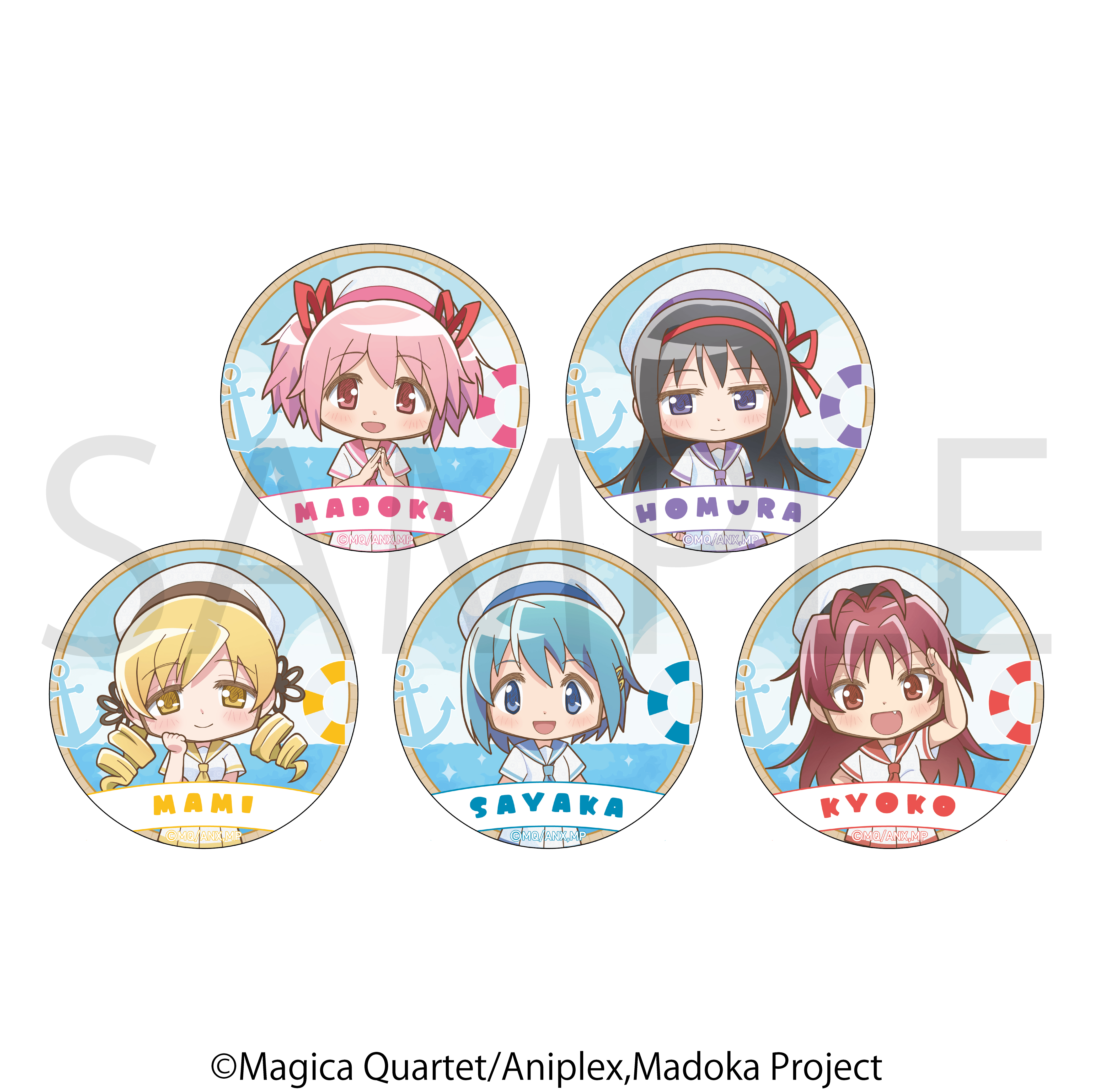 魔法少女まどか☆マギカ_トレーディングキャラクター缶バッジ（全5種
