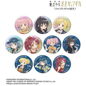 Puella Magi Madoka Magica the Movie: Walpurgis Night - ANGEL BLUE Collaboration Original Illustration Trading Aurora Can Badge (Unit: Complete Box / 10 Packs)