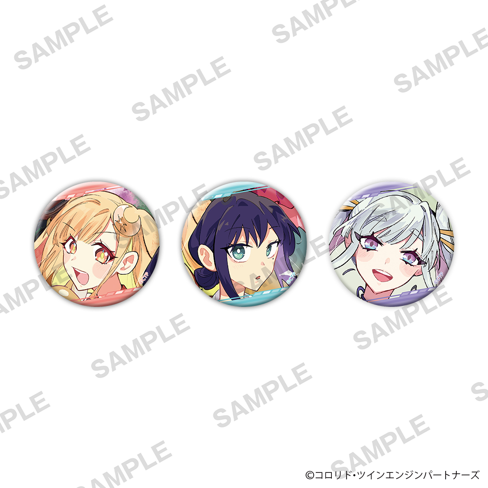 超かぐや姫！_缶バッジ3個セット かぐや＆酒寄彩葉＆月見ヤチヨ A | 超